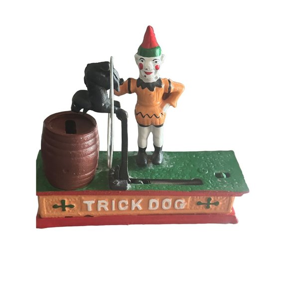 Vintage Cast Iron Mechanical Bank mechanical Dog Missing Stopper - Picture 4 of 5